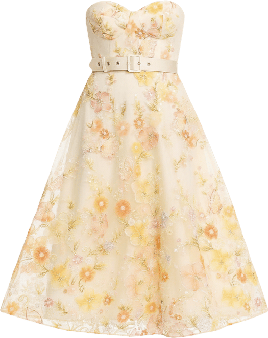 dress the population mabel floral midi dress Amazon.com: Dress the Population Women's Mabel Beaded and 3D Flower Arches  On Tulle, Midi, Fit and Flare, Sweetheart Neck Dress, Sage Multi, XX-Small  : Clothing, Shoes & Jewelry
