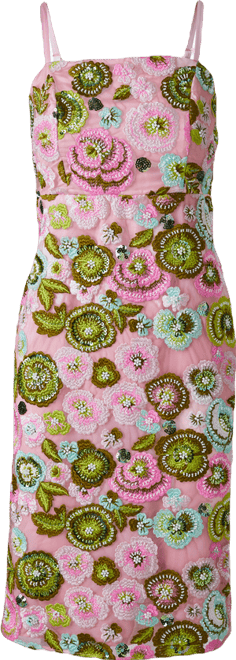 Embroidered Sheath Midi Dress - Multi | Boston Proper