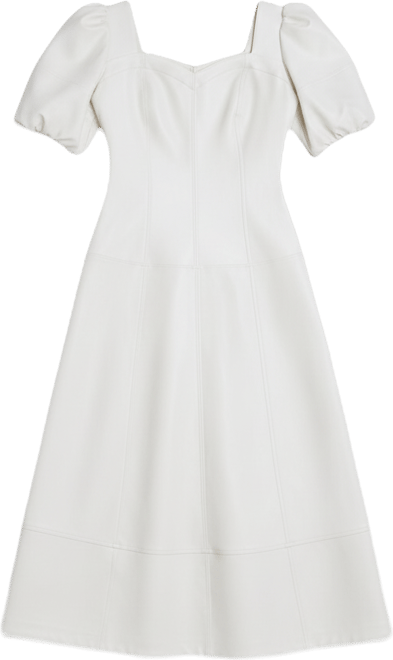 plus size white leather dress Women's White Leather Dress Genuine Lambskin Women's Fashion Plus Size  Dresses
