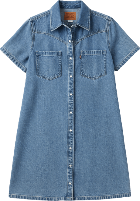 denim cocktail dress Denim Swing Halter Dress  Women's Denim Dress