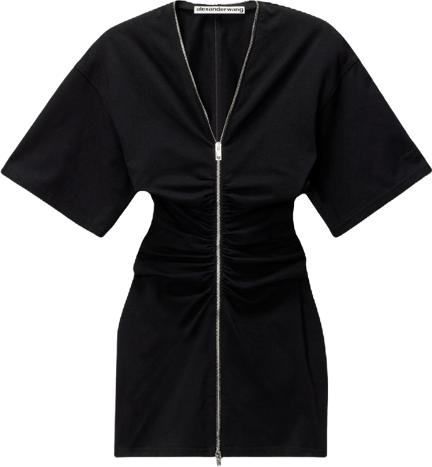 alexander wang t shirt dress alexanderwang.t Black Cross Draped T-Shirt Dress alexanderwang.t