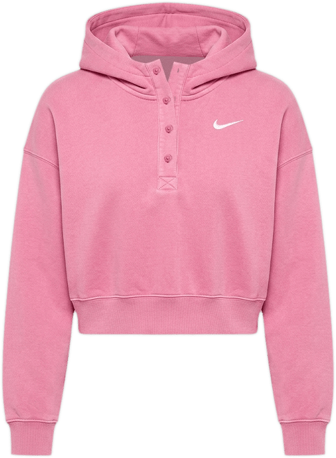 Nike Sportswear Phoenix Fleece Sudadera con gorro oversized cropped Henley para mujer