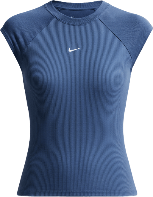 Nike Sportswear Chill Knit Playera de manga corta de tela de canalé ajustada para mujer