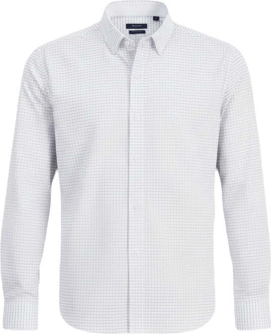 slim fit untucked dress shirts Wrinkle-Free Dress Shirt White | For Occasions When You Can't Untuck main image 1