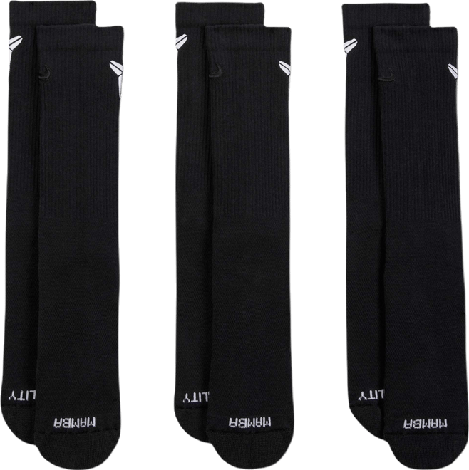 Nike Everyday Elevated 'Kobe' Crew Socks (3 Pairs)