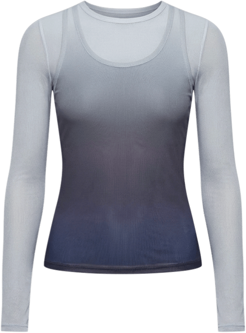 Cozi Long Sleeve Layered Mesh Top - Women's | Foot Locker