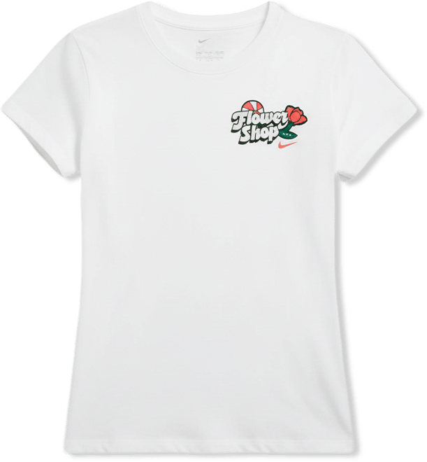 Nike Playera de básquetbol de manga corta con gráfico para mujer