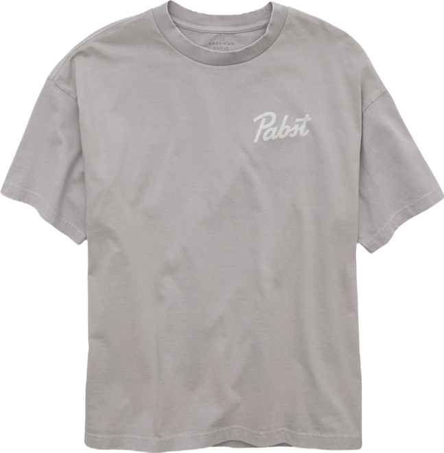 AE Boxy Pabst Blue Ribbon Graphic T-Shirt | American Eagle