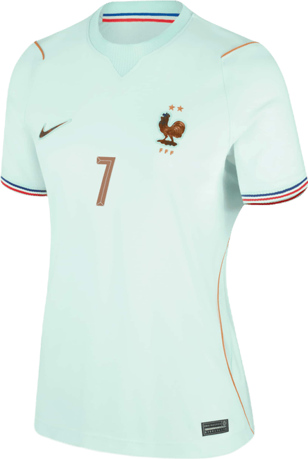Ousmane Dembélé France National Team 2026 Stadium Away Jersey de fútbol Nike Dri-FIT para mujer