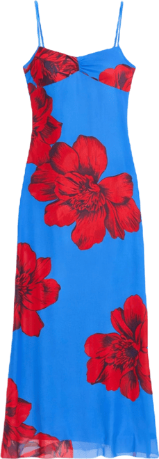 AQUA Floral Mesh Maxi Dress - Exclusive | Bloomingdale's Women