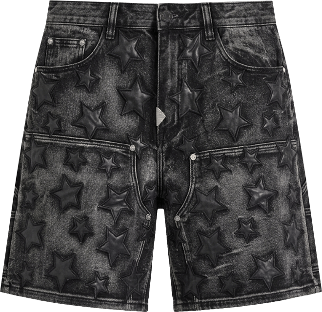 Guapi PU Stars Chain Denim Shorts – DTLR