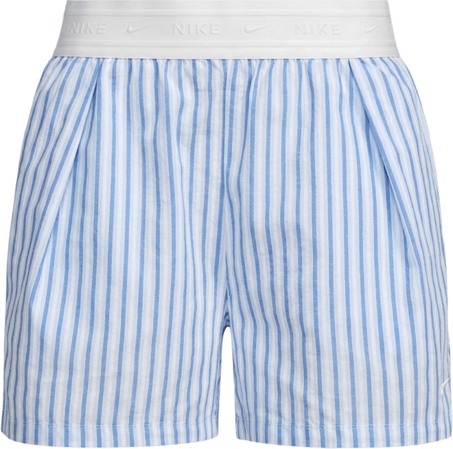 Nike Sportswear Chill Poplin Shorts loose fit a righe a vita media – Donna