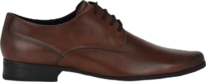 Calvin Klein Brodie Lace Up Dress Plain Toe Oxford, Dark Brown | Dress Shoes  | Men's Wearhouse