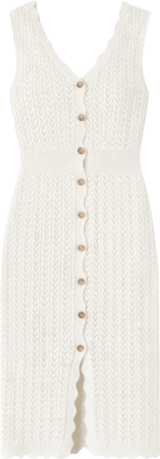 Yumi Women's Cotton Scallop Crochet Knitted Dress - Macy's