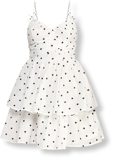 Trixxi Womens Juniors V Neck Sleeveless Dots Fit + Flare Dress, Color: White  Dot - JCPenney