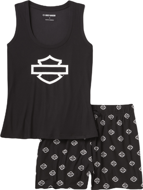 Women's Open Bar & Shield AOP Short Set | Harley-Davidson USA