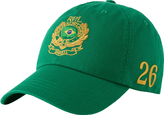 ラルフ　CAP Polo Ralph Lauren RL Racing Logo Patch Twill Ball Cap Rl 2000 Red