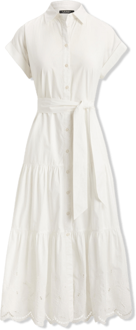 ralph lauren white dress short $400 Polo Ralph Lauren White cotton eyelet Short dress womens sz 4 summer