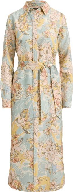 Lauren Ralph Lauren Women's Printed Point Collar Shirt-Dress - Macy's
