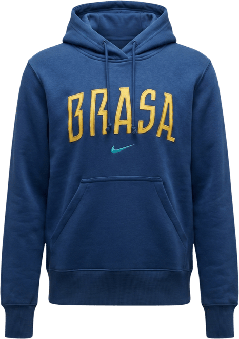 Brazil Phoenix Fleece Sudadera con gorro sin cierre de fútbol Nike para mujer