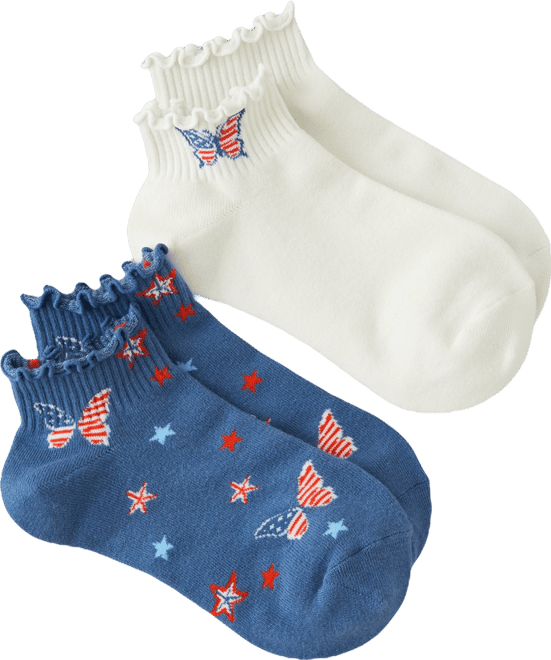 AE Graphic Shortie Crew Socks 2-Pack | American Eagle