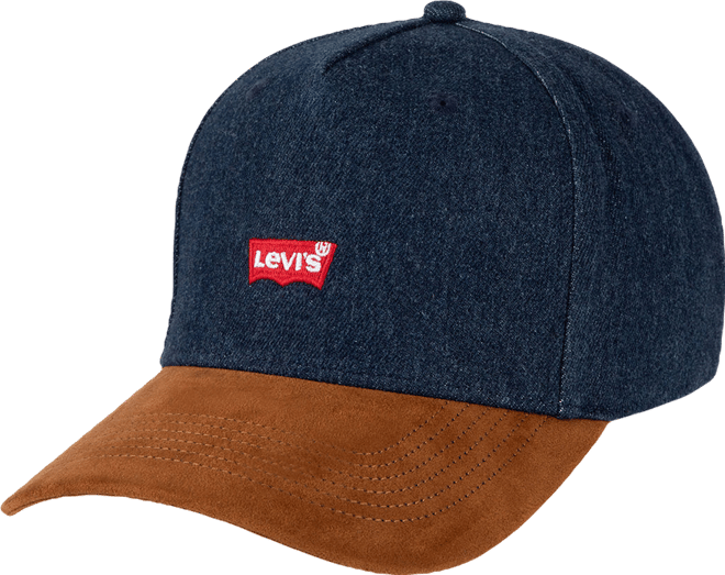 Levi's® Washed Denim Suede Brim Mens Baseball Cap, Color: Navy