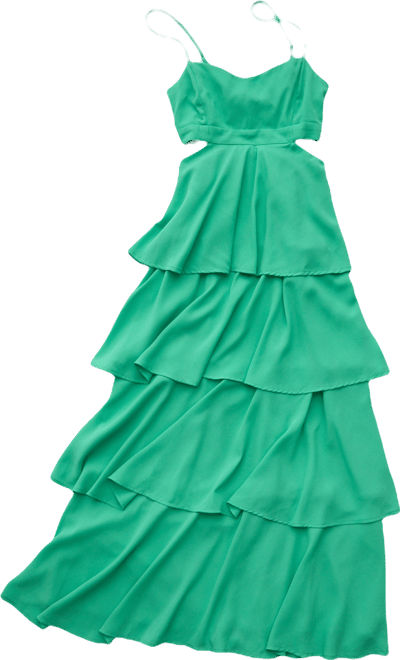 american eagle tiered maxi dress AE Babydoll Tiered Maxi Dress Women's Green XS