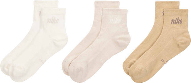Nike Everyday Elevated Ankle Socks (3 Pairs)