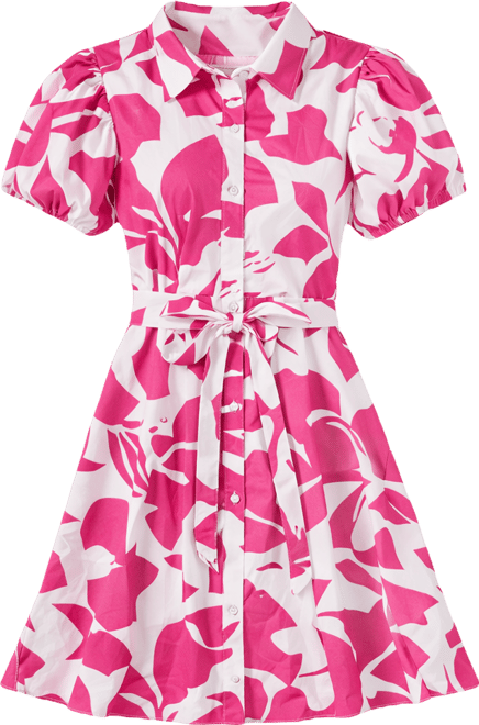 msk short sleeve floral midi fit + flare dress WOMEN'S SHORT SLEEVE SELF TIE SMOCK FLORAL MIDI DRESS –  Wholesalefashiontrends.com main image 0