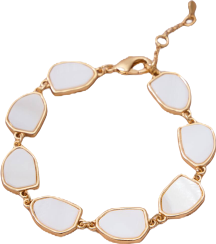 CULTURED MOTHER-OF-PEARL CHAIN BRACELET | JJill