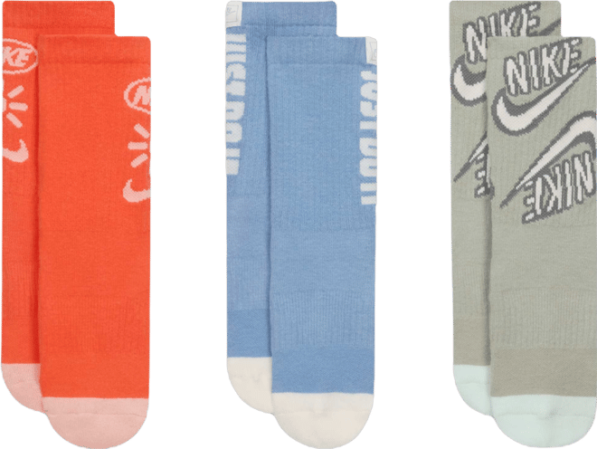 Nike Everyday Plus Chaussette mi-mollet rembourrée pour enfant (3 paires)