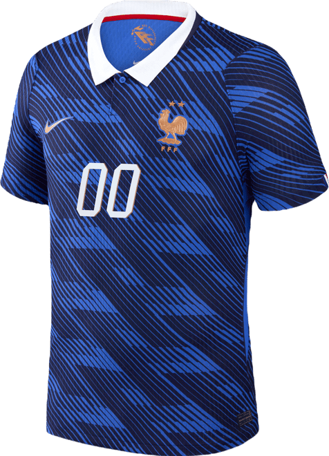 FFF 2026/27 Match Home Men's Nike Aero-FIT Soccer Authentic Custom Jersey By You