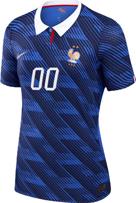FFF 2026/27 Match Home Women's Nike Aero-FIT Soccer Authentic Custom Jersey By You