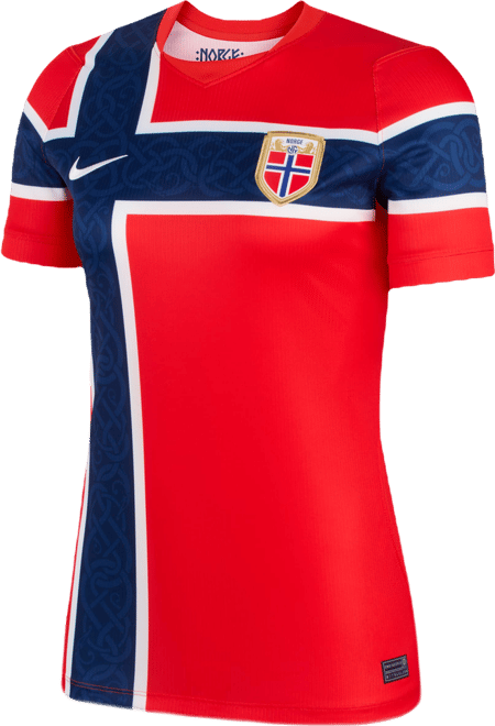 Norvège 2026 Stadium Domicile Maillot de foot Replica Nike Dri-FIT pour femme