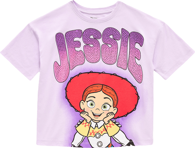 Disney Collection Little & Big Kid Girls Crew Neck Short Sleeve
