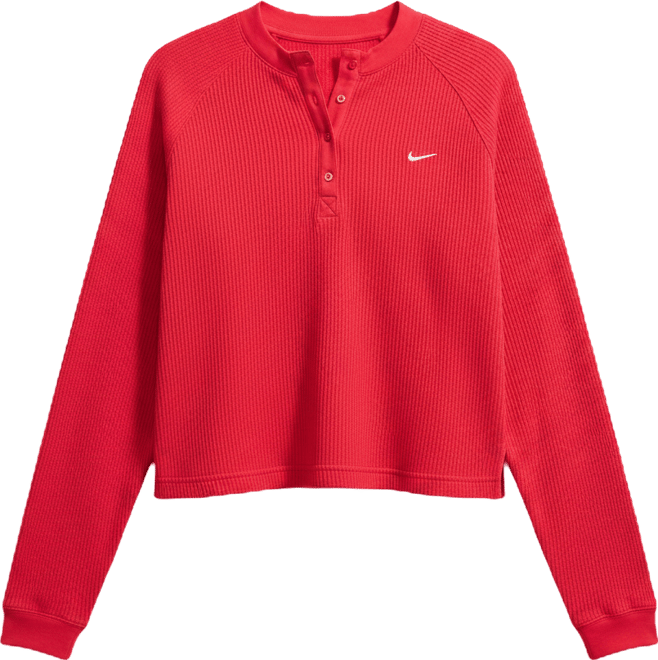 Nike Sportswear Chill Waffle Women's Oversized Long-Sleeve Henley Top