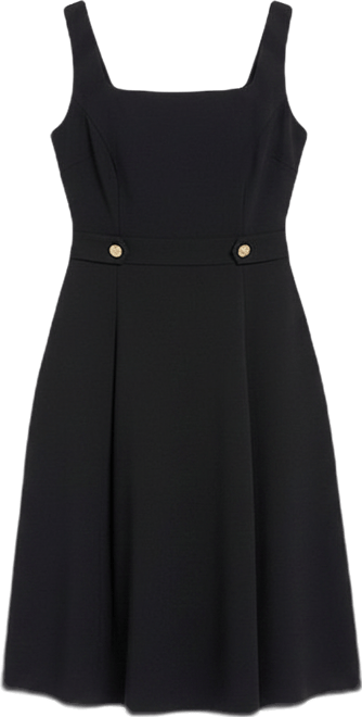 London Times Womens Plus Square Neck Sleeveless Fit + Flare Dress, Color:  Black - JCPenney