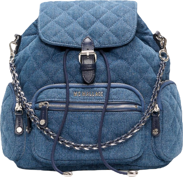 MZ WALLACE Crosby Mini Quilted Denim Backpack | Bloomingdale's