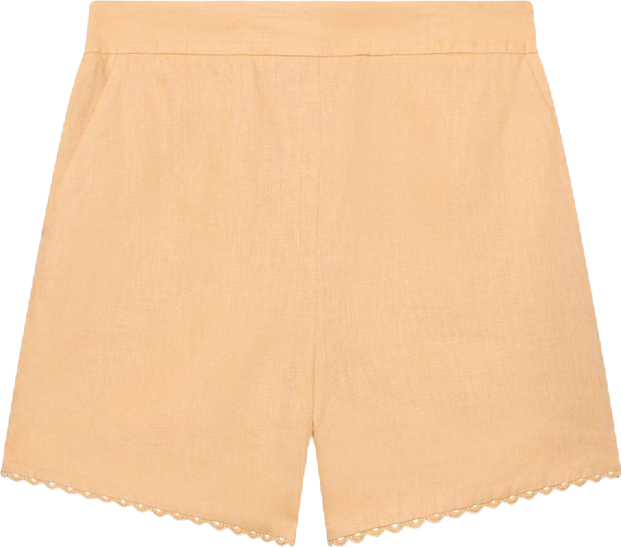 Mint Velvet Women's Linen Scallop Hem Shorts | Bloomingdale's Women