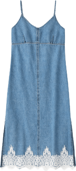 Levi's Premium Women's 90s Denim Sleeveless V-Neck Slip Dress - Macy's
