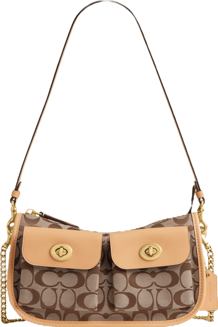 COACH Originals Waverly Small Signature Jacquard Twin Turnlock