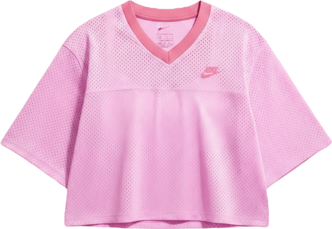Nike Sportswear Jersey de malla cropped oversized Heritage para mujer