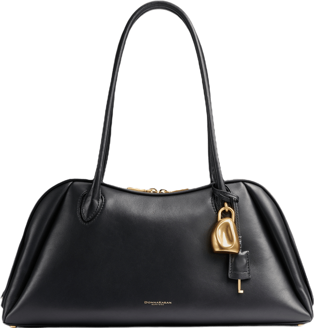 Donna Karan New York Terry Large Leather Shoulder Handbag - Macy's