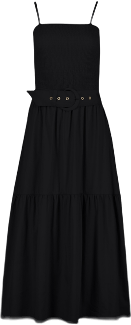 Bishop + Young | Stella Smock Tiered Dress Black / M