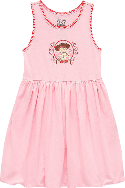 toy story pink dress Disney and Pixar Toy Story Playground Dress with Pockets, Toy Story Jessie in 100% Combed Cotton