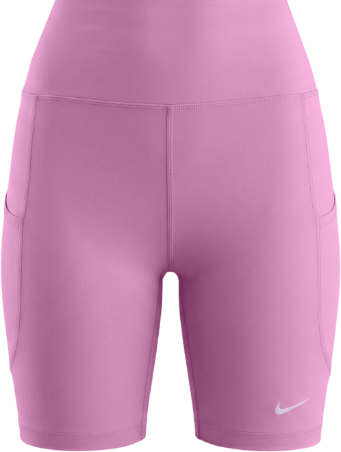 Nike One Shorts de ciclismo de tiro alto de 20 cm con bolsillos para mujer