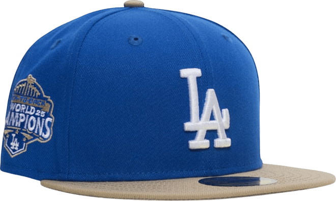 Shop New Era 59Fifty Los Angeles Dodgers Fitted Hat 71029710 blue