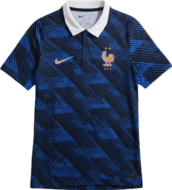 Francia nemzeti válogatott 2026 Match hazai Nike Aero-FIT futballmez nagyobb gyerekeknek