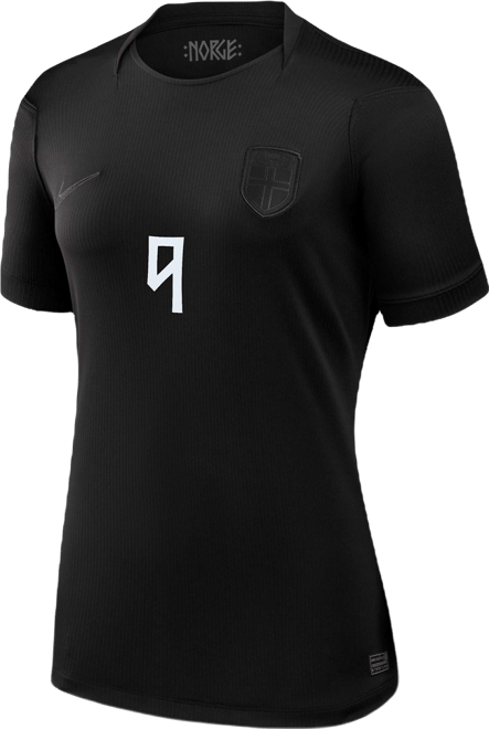 Selección de Noruega visitante 2026 Stadium Erling Braut Haaland Jersey de fútbol Nike Dri-FIT para mujer