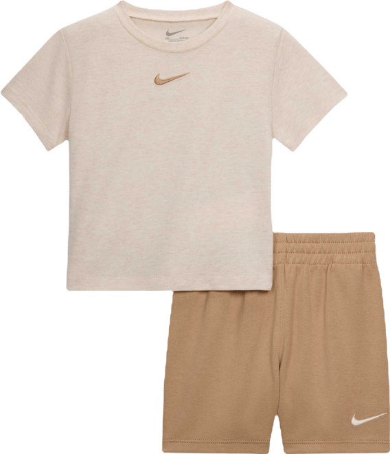 Nike Zestaw z T-shirtem z dżerseju i spodenkami z dzianiny dresowej dla niemowląt